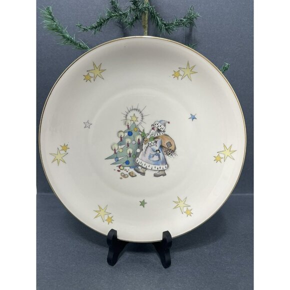 Heinrich HC Selb Bavaria Christmas Plate Santa With Tree Else Pfefferl Germany